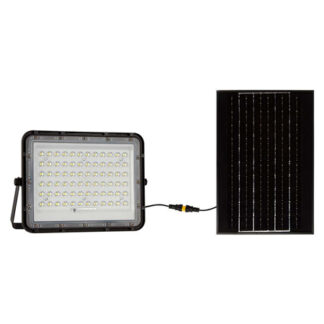 Reflector cu incarcare solara 15w 1200lm 6400k - negru, SKU-7825