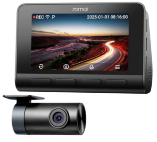 Camera auto fata/spate 70Mai, 4K, ecran 3 inch, GPS, HDR, ADAS, unghi 146 grade, preinregistrare, night owl vision, slot card, microfon si difuzor, control prin aplicatie, A810S-2 [1]