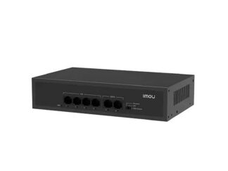 Switch PoE Imou SF106P, 4 porturi PoE, 2 porturi uplink, buget 45W, mod extins 250m, protectie 4kV, SF106P