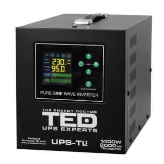 UPS 2000VA/1400W runtime extins LiFePO4 utilizeaza doi acumulatori (neinclusi) TED Electric - TED006790 [1]