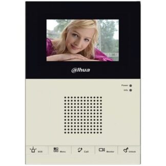 Monitor videointerfon Dahua, ecran LCD 4.3 inch, hands-free, 5 butoane, montaj aparent, comunicare bidirectionala, VTH1200CS
