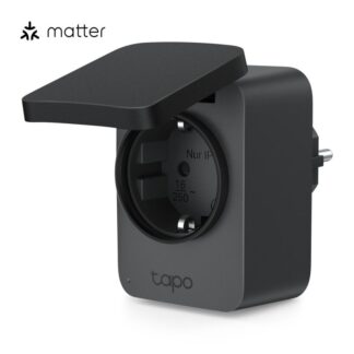 Priza smart WiFi de exterior TP-Link Tapo P410M, Matter, 16A, 3680W, IP54, WiFi 2.4GHz, Bluetooth setup, monitorizare energie [1]