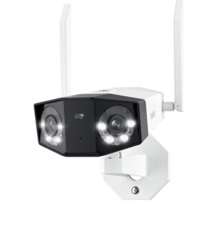 Camera IP exterior Reolink Duo 2 WiFi W730, 4K 8MP, unghi vizual 180 grade, slot card, lumina alba/IR 30 m, detectie oameni/vehicule, microfon, difuzor [1]