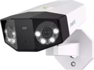 Camera supraveghere panoramica IP Reolink, 16 MP, IR + lumina alba 30 m, 2.8 mm, PoE, microfon, difuzor, slot card, detectie persoane / vehicule / animale, P750 [1]