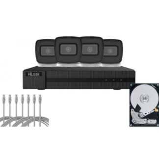RESIGILAT-Kit supraveghere IP HiLook Hi-NK-4288B, 4K, 4 camere bullet, IR 30m, IP67, NVR 8 canale PoE, 1x SATA [1]