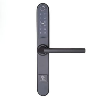Incuietoare smart MONACO TITAN pentru usa lemn sau PVC, pentru casa/hoteluri, amprenta, cod PIN, card RFID, Bluetooth, WiFi, cheie mecanica si control vocal Alexa, SMP-MONACO-1TT-TI [1]