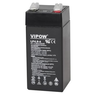 Acumulator stationar AGM VRLA VIPOW 4V 4.9Ah, baterie plumb acid [1]