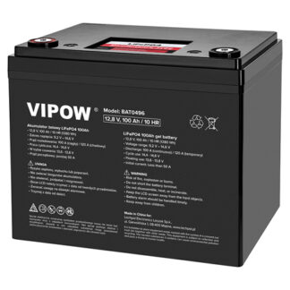 Acumulator LiFePO4 VIPOW 12.8V 100Ah cu BMS, baterie litiu [1]