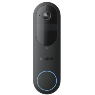 Sonerie wireless WiFi Dual Band Reolink Video Doorbell D340B, 4 MP, 1.2 mm, 2.4/5 GHz, 7000 mAh, PIR, microfon si difuzor, slot card, detectie miscare