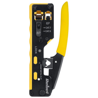 Cleste sertizare RJ45 / RJ12 Pass-Through REBEL RB-1006, unealta pentru conectori retea Ethernet si telefonie [1]