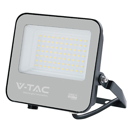 Reflector led 50w 135lm/w 6500k ip65 cablu 1m cip cree - negru/gri - imagine 2