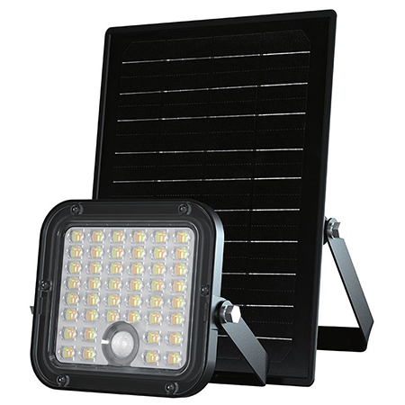 Reflector cu incarcare solara 10w 1500lm 4000+6400k - negru - imagine 2