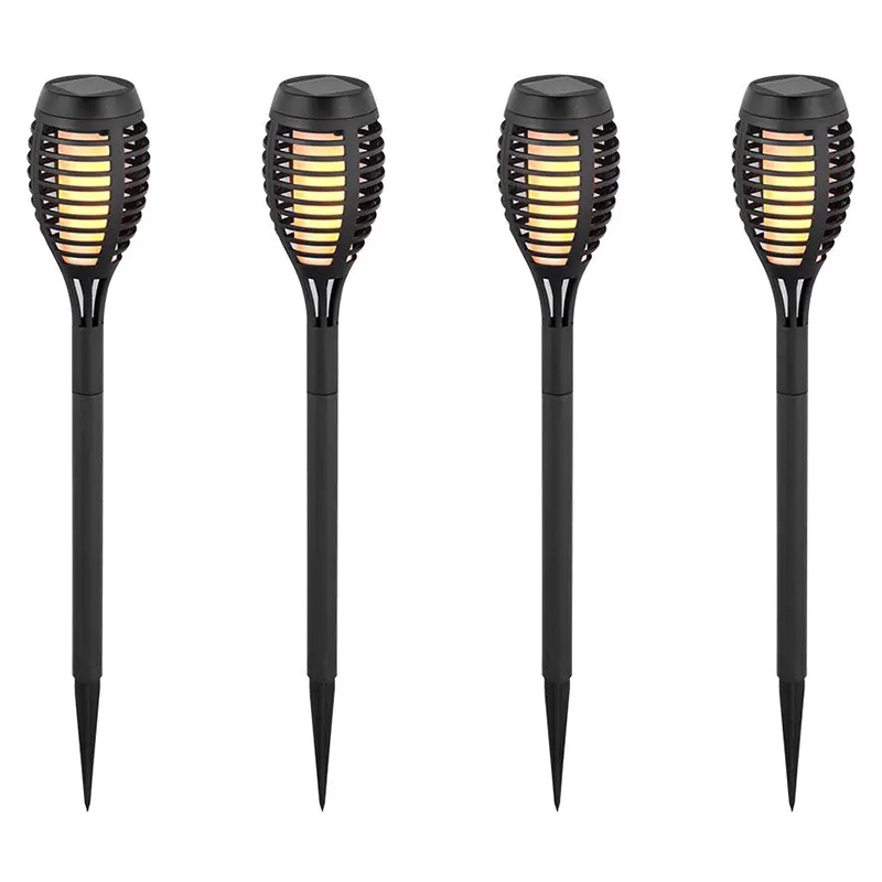 Set 4 corpuri iluminat gradina V-TAC, ip44 3 in 1 efect flacara incarcare solara, SKU-8689