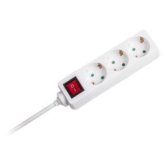 Prelungitor V-tac, 3 cai cu intrerupator, 1.5 m, 3G1.5 mm², alb, SKU-8762 [1]
