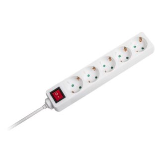 Prelungitor V-TAC VT-1115 cu 5 Prize si Intrerupator, Cablu 5m, 16A, 3680W, Alb [1]