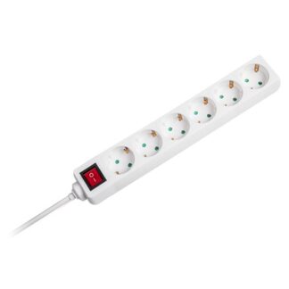Prelungitor V-tac, 6 cai cu intrerupator, 1.5 m, 3G1.5 mm², alb, SKU-8768 [1]