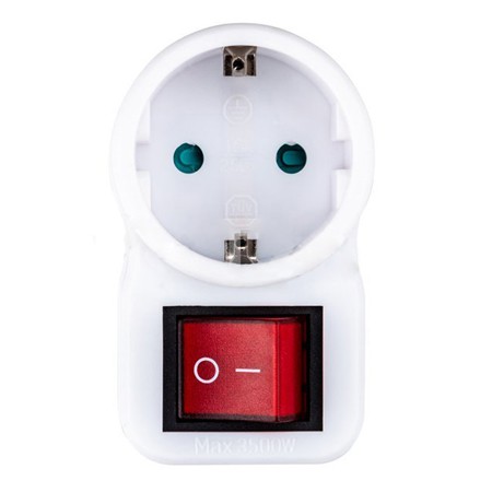 Adaptor V-tac, priza cu intrerupator bipolar, 16A, 250V, SKU-8841 - imagine 2