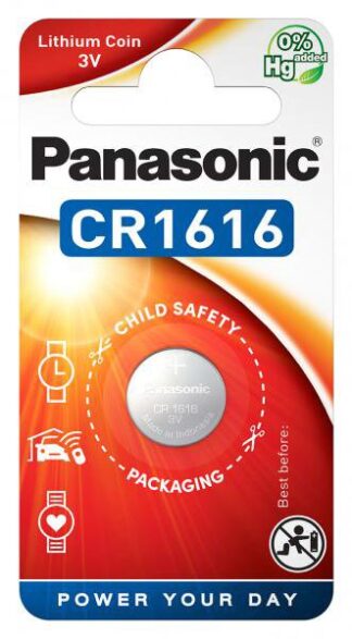 Baterie Litiu Panasonic  3V CR1616 90mAh, Dimensiuni 16 x 1.6 mm Blister 1, BA086628 [1]