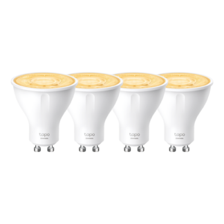 Set 4 becuri smart Wi-Fi, lumina calda 2700K ajustabila, 350 lm, GU10 - TP-Link Tapo TapoL610(4-pack) [1]