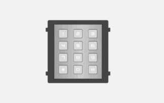 Modul tastatura videointerfon Hikvision DS-KD-KP/S, Pro Series, cod PIN, apelare statie interioara, IP65, IK07 [1]