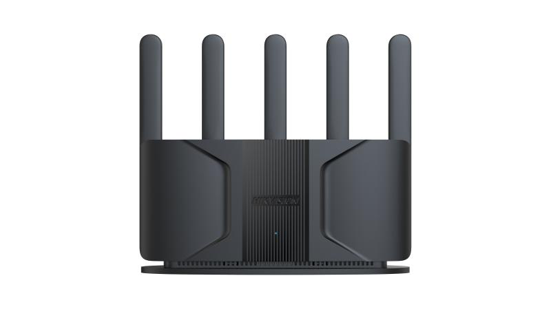 Router wireless Hikvision DS-3WR30X-V, WiFi 6 AX3000, dual-band 2.4/5GHz, 5 antene, Gigabit WAN/LAN, Mesh, management prin aplicatie
