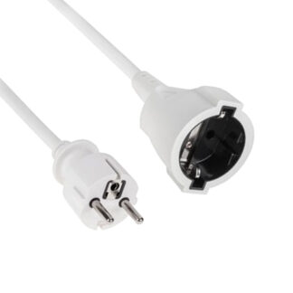Prelungitor 5 metri cu 1 Schuko, Cablu 3x 1mm, Culoare Alb, Putere 3500W 10A, TED Electric TED004178 [1]