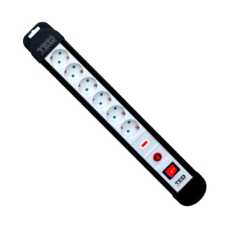 Prelungitor cu Protectie, 3 Metri cu 6 Prize Schuko, Cablu 3x 1.5mm, Culoare Negru, Putere 3680W 16A, TED Electric TED000927 [1]