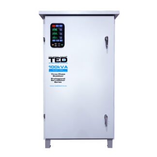 Stabilizator TED Electric retea maxim 100KVA-SVC cu servomotor trifazat-trifazat pentru exterior IP65 TED007520, A0117040
