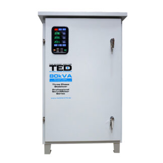Stabilizator TED Electric retea maxim 80KVA-SVC cu servomotor trifazat-trifazat pentru exterior IP65 TED007513, A0117037