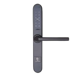 Yala smart PARIS TITAN cu Bluetooth, WiFi, PIN, RFID si cheie  incuietoare inteligenta pentru cazari, birouri si locuinte moderne, SMP-PARIS-1TT-TI