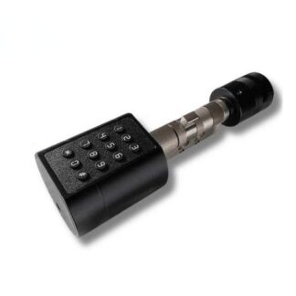 Yala Cilindru Smart PORTLAND 75 Black cu Cod PIN, Card RFID, Bluetooth, WiFi si Cheie mecanica, SMP-PORTLAND-75MM-BL [1]