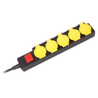 Prelungitor exterior V-TAC VT-1125-3, 3 metri, 16A, 3680W, IP44, cablu cauciucat, culoare galben [1]