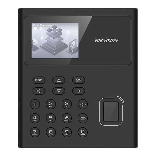 Terminal standalone IP de pontaj, LCD 2.4inch, cititor Amprenta, Card Mifare, Wi-Fi - HIKVISION DS-K1T8005MFWX-B-S - imagine 3