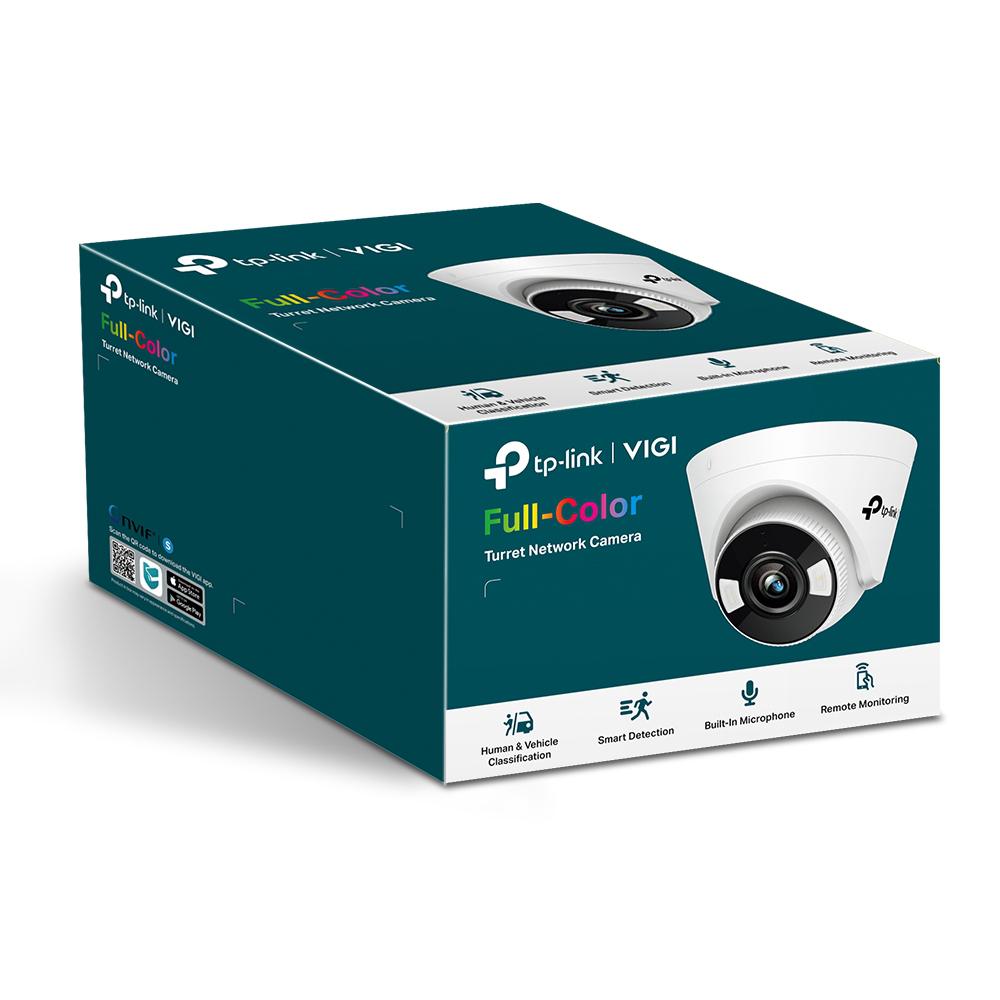 Camera IP Turret TP-Link VIGI C450, 5MP Full-Color, IR 30m si lumina alba 30m, lentila fixa 2.8mm/4mm, PoE, microfon si difuzor, VIGI C450(4MM) - imagine 2