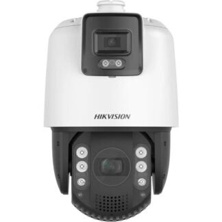 Camera IP PTZ Hikvision TandemVu 6+4MP AcuSense 25x IR 200m lumina alba 30m Hi-PoE IP66 microSD DS-2SE7C425MWG-EB-26