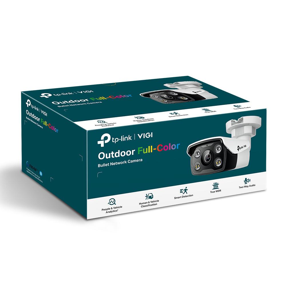 Camera IP Bullet TP-Link VIGI C350, 5MP Full-Color, IR 30m si lumina alba 30m, lentila fixa 2.8mm/4mm/6mm, PoE, microfon si difuzor, IP67, VIGI C350(4MM) - imagine 2