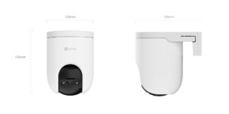 Camera IP WiFi Pan/Tilt EZVIZ, 5MP, IR 30m si vedere color, lentila fixa 4mm, H.265, AI persoane si vehicule, microfon si difuzor, IP65, CS-H8C PRO(3K) [1]