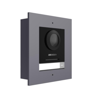 Post exterior videointerfon IP Hikvision DS-KD8003-IME1(B)/Flush, camera 2MP, IR suplimentar, montaj ingropat, 1 buton, PoE, card Mifare, IP65 [1]