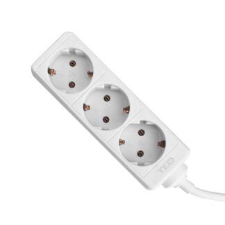 Prelungitor 5 metri cu 3 Schuko, Cablu 3x 1.5mm, Culoare Alb, Putere 3680W 16A, TED Electric TED000774 [1]