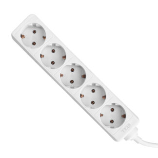 Prelungitor 3 metri cu 5 Schuko, Cablu 3x 1.5mm, Culoare Alb, Putere 3680W 16A, TED Electric TED001900
