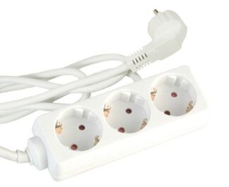 Prelungitor Arcas 1.5 metri cu 3 Schuko, Cablu 3x 1.5mm, Culoare Alb, Putere 3500W 16A, 927 01003, GN000878 [1]