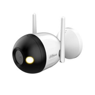 Camera de supraveghere WiFi de exterior Dahua DH‑F4C‑LED-28, 2.8mm, 4MP 2560×1440, Full‑color cu iluminare 30 m, Detecție AI persoane, Microfon integrat, H.265, Iluminare inteligentă, Slot microSD, Carcasă metal + plastic, IP67 [1]