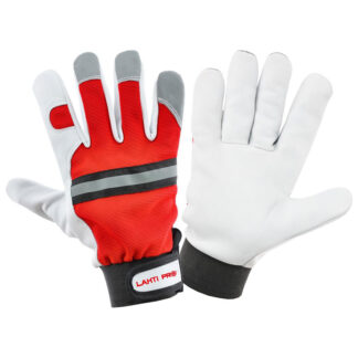 Manusi din piele ovina Lahti PRO L273310K, marimea 10/XL, cu manseta ajustabila si palma dintr-o singura bucata
