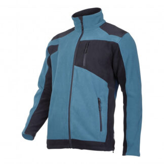 Jachetă polar Lahti PRO L4011402, turcoaz-negru, mărimea M, cu întărituri Oxford 300D și 3 buzunare cu fermoar