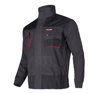 Jacheta de lucru groasa premium Lahti PRO LPBR0150, marimea M, cu 7 buzunare, intarituri 600D si talie ajustabila
