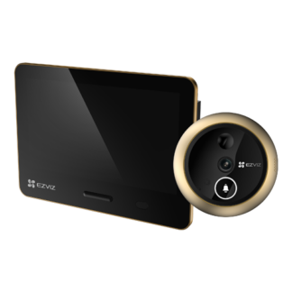 Vizor electronic smart Wi-Fi EZVIZ EP4 4K IR 5m ecran tactil 5.5 inch audio bidirectional stocare 512GB auriu CS-EP4-Gold