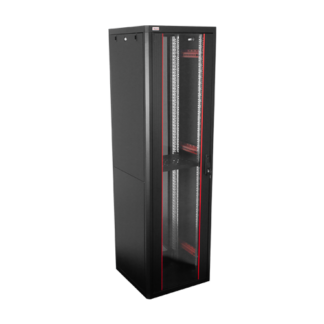 Rack de podea PRO SERIES 42U 19'' 600x600, capacitate 1000 kg, RAL 9005, asamblat ASY-42U-6060PRO [1]