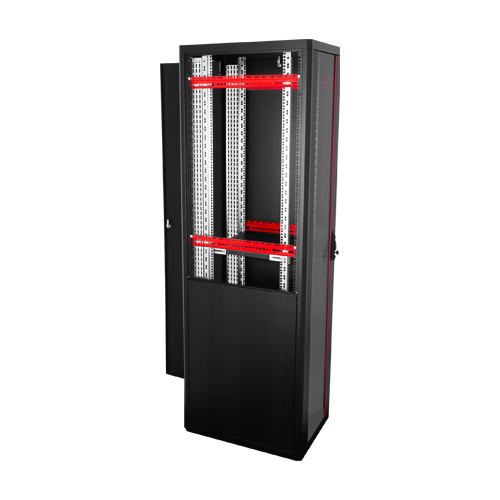 Rack de podea PRO SERIES 42U 19'' 600x800, capacitate 1000 kg, RAL 9005, asamblat ASY-42U-6080PRO - imagine 2