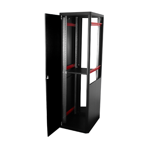 Rack de podea PRO SERIES 47U 19'' 600x800, capacitate 1000 kg, RAL 9005, asamblat ASY-47U-6080PRO - imagine 2