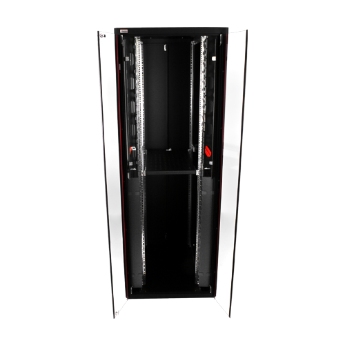 Rack de podea PRO SERIES 47U 19'' 800x1000, capacitate 1000 kg, RAL 9005, asamblat ASY-47U-80100PRO - imagine 2